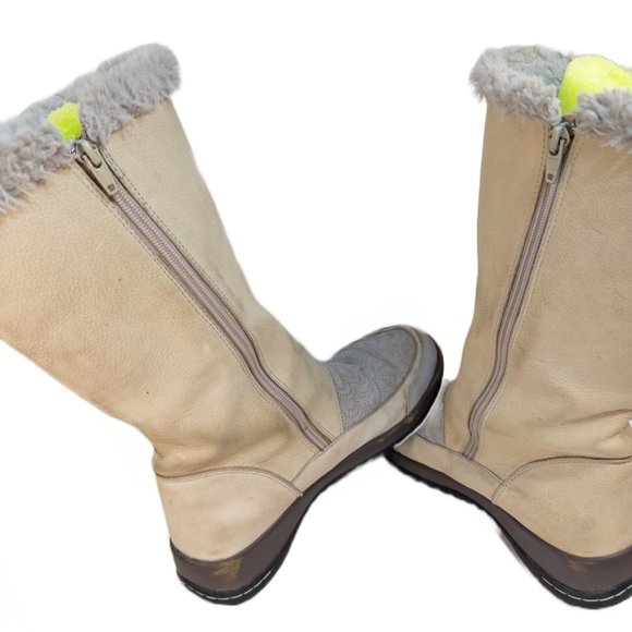 Jambu Womens Size 8.5 Winter Boot Tan Baltic Water Resistant Zip Tall Mid Calf - Picture 6 of 7